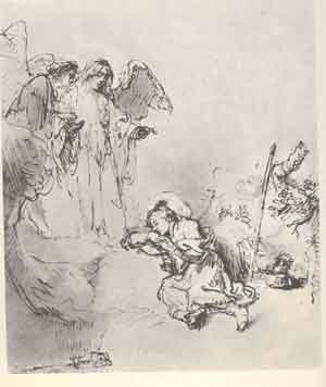 Jacob`s Dream, Rembrandt (Holland, ca. 1644)
